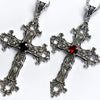 Y2K Punk Crystal Big Cross Pendant Necklaces for Women Men Gothic Irregular Cross Clavicle Chain Necklaces Aesthetic Jewelry - Image 1