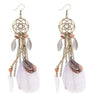 Boho Ethnic Dream Catcher Feather Antique Long Hook Earrings Fancy Handmade Chain Tassle Earring For Women Jewelry - Image 7