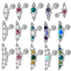 1PC 316L Surgical Steel 16G Cz Labret Lip Ring Crystal Cluster Stud Earrings Ear Cartilage Tragus Helix Daith Piercing Jewelry - Image 1
