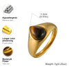 Gold Color Pinky Ring for Men Women,Stainless Steel Tiger Eye Stone Signet Ring,Dainty Chic Party Jewelry Gift - Image 9