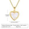 Women's Dainty Locket Heart Pendant Necklaces, Openable Shell Pendants, Gold Color Stainless Steel Shell Photo Frame Necklace - Image 13