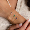 Stainless Steel Bangle 7 3MM Square Birthstone Bracelet Sparkling Rhinestone Accessories Gift - Image 2