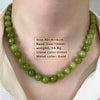 Green Stone Round Beads Necklace French Jewelry For Girls Women's Sexy Collarbone Chain Accessories - Image 7