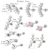 Two-Piece Stainless Steel Cartilage Stud Set with Multiple Motif Designs - Image 4