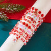 10 Pcs Christmas Crystal Beaded Stackable Bracelet For Women Santa Claus Xmas Tree Snowflake Letter Beads Bangle Party Jewelry - Image 7