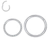 1PCS Titanium Septum Hoop Daith Piercing Jewelry for Nose Helix Conch Tragus 16/18G Rook Lip Hoop Ring - Image 1