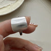 Silver Open Finger Ring Punk Heart Irregular Geometric Stackable For Women Girl Jewelry Gift - Image 9