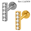 1PC Implant Steel Paved Flat Back Flower 3/4/5/6 Marquise CZ Labret Piercing Internal Thread Tragus Helix Lobe Earring - Image 9