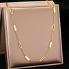 Stainless Steel Necklaces Geometric Round Rectangle Hollow Rectangle Choker Chain Products Necklace For Women Jewelry - Image 2