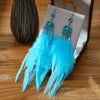 Long Exaggerated Irregular Feather Earrings for Women Bohemian Silver Color Hollow Rice Bead Tassel Earrings - Image 5