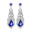 Champagne Crystal Earrings Gold Color Jewelry Female Bricons Wedding Long Big Drop Earrings For Women - Image 26