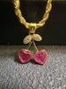 Gold Rope Chain Necklace Nugget Heart Pendant - Image 14
