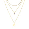 MinaMaMa Stainless Steel Chain Pentacle Star Round Coin Moon Bar Pendants Necklaces For Women Multi Layered Necklaces - Image 7