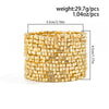 Layered Wide Bangle Bracelet with Acrylic Bead Accents - Image 9