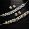 Elegant Boho Round Crystal Jewelry Set Piercing Wedding Gift for Bridal Bling Geometric Rhinestone Necklace Earring Set Party - Image 6