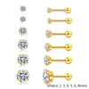 Stainless Steel Screw-Back Piercing Stud Set with 2 mm to 8 mm Details - Image 7
