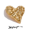 Stainless Steel Metal Hammer Heart Love Brooch Pin Jewelry Pvd Plated Clothing Accessory - Image 1