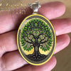 Bohemian Style Large Tree Oval Glass Alloy Pendant Quality Jewelry Elegant Charms - Image 6
