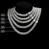 14mm Iced Out Prong Cuban Link Chain Necklace for Men Women 2 Row Rhinestone Paved Miami Rhombus Hip Hop Jewelry - Image 4