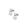 Cute Cubic Zirconia Screw Back Stud Earrings 316L Stainless Steel 20G - Image 10