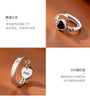 Silver Black Heart hoop Earrings Temperament Simple Inlaid for Women Wedding Jewelry Accessories - Image 18
