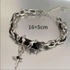 Men Bracelet Retro Black Zircon Star Chain Women Stainless Steel Punk Bracelets on Hand Unisex Jewelry Couple Accessories - Image 9