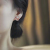 Y2k Pink Crystal Flower Pearl Butterfly Ear Studs Summer Korean Hoop Earrings For Women Jewelry Gift - Image 2