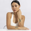 Punk Hiphop Wide Smooth Open Bangles Bracelet For Women Men Statement Alloy Bangle Jewelry Accessories Manchette - Image 4