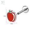 ZS 1PC 16G Stainless Steel Lip Piercings for Women Snowman Reindeer Pine Lip Rings Cartilage Earring 6mm/8mm Helix Piercing - Image 11