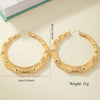 Exaggerated Round Circle Bamboo Hoop Earrings For Women Vintage Chunky Versatile Dangle Drop Earrings Party Wedding Jewelry - Image 6
