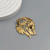 design hollow lion stainless steel gold-plated brooch, and brooch, men's suit accessories - Image 2