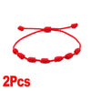 Lucky Knots Bracelets Handmade 7 Knot Black Red String Bracelet Braided Adjustable Bracelet Lover Friendship Bangle Lucky Bangle - Image 10