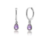Colorful Zircon Geometric Drop-shaped Hoop Earrings Women Personality Huggie - Image 9
