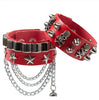 PU Leather Studded Bracelet Punk Bracelet Adjustable Goth Cuff Bracelet Gothic Rivet Buckle Wristband for Men Women - Image 8