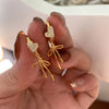 Silver Hoop Earrings Clip Golden Bowtie Ribbon Small Cute For Women Girl Gift Jewelry - Image 52