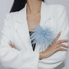 Ostrich Feather Brooch 15CM Lapel Pin Handmade French Style for Women Ladies Wedding Party Jewelry Gift - Image 6