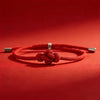 Chinese Knot Luck Red Rope Bracelet Unisex Handmade Sliding Adjustable Stainless Steel Chain Braslet Leisure Valentine Day Gift - Image 1