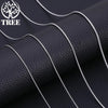 Men's Silver Chains 1mm 2mm 3mm Snake Chains Necklace Jewelry For Women 40-75cm Long Chains Accessories - Image 1