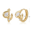 Minimalism Brass Twisted Pear Hoop Earring Women Gold Double Plated Marquise Contour Droplet Huggies Earring - Image 16