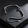 Men's Zircon Charm Bracelet, 4mm Square Chain Stainless Steel Bracelets, Jewelry Gift for Men - Image 3