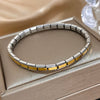 Five Layer Stainless Steel Chain Bracelet with Two Tone Links and 10 mm Width - Image 17