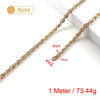 1 Meter Vintage Stainless Steel Men Punk Twist Rope Chain Necklace Bracelet for Bags Jewelry Finding Accessories - Image 10