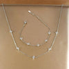 Silver Four-leaf Flower Necklace Bracelet Set for Women Vintage Design Sparking Jewelry Set Party Jewelry Gifts - Image 2