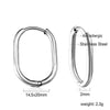 Two-Piece Clip-On Hoop Earrings with Oval Profile - Image 8