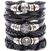 Bracelet Viking Bracelet For Men Hand Bracelets Woven Skull Hand Jewelry Adjustable Leather Set viking man bracelet - Image 26