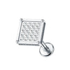 1PC Titanium 16G Square &Round CZ Labret Medusa Monroe Piercing Helix Cartilage Conch Tragus Lobe Stud Earring Jewelry - Image 26