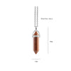 Point Pillar Bullet Hexagonal Column Necklace Stone Quartz Crystal Chakra Pendant Necklace for Women Men with Chain - Image 11