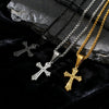 Hip Hop Cross Necklace for Men Women,50/55/60cm Stainless Steel Chic Cross Pendant,Christian Classic Jewelry Gifts - Image 2