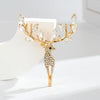 All Rhinestone Deer Brooch For Women Unisex Zircon Animal Brooches Dress Suit Decoration Pin Casual Banquet Gifts - Image 1
