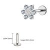 Titanium 16G Mini Sunflower Cartilage Earring Dainty Flower CZ Helix Conch Earlobe Piercing Labret Stud - Image 19